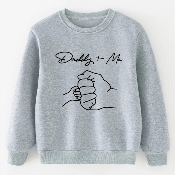 Daddy & Me Little Kids Sweatshirt - fist bump - Picture 1 of 4